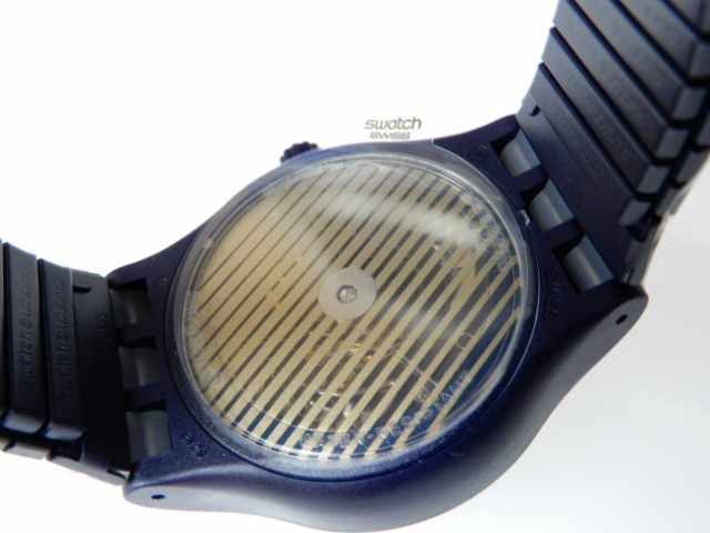 SISTEM SEA FLEX! Sistem 51 Automatic Silicone Swatch/Glow Hands/DATE! NIP-RARE!