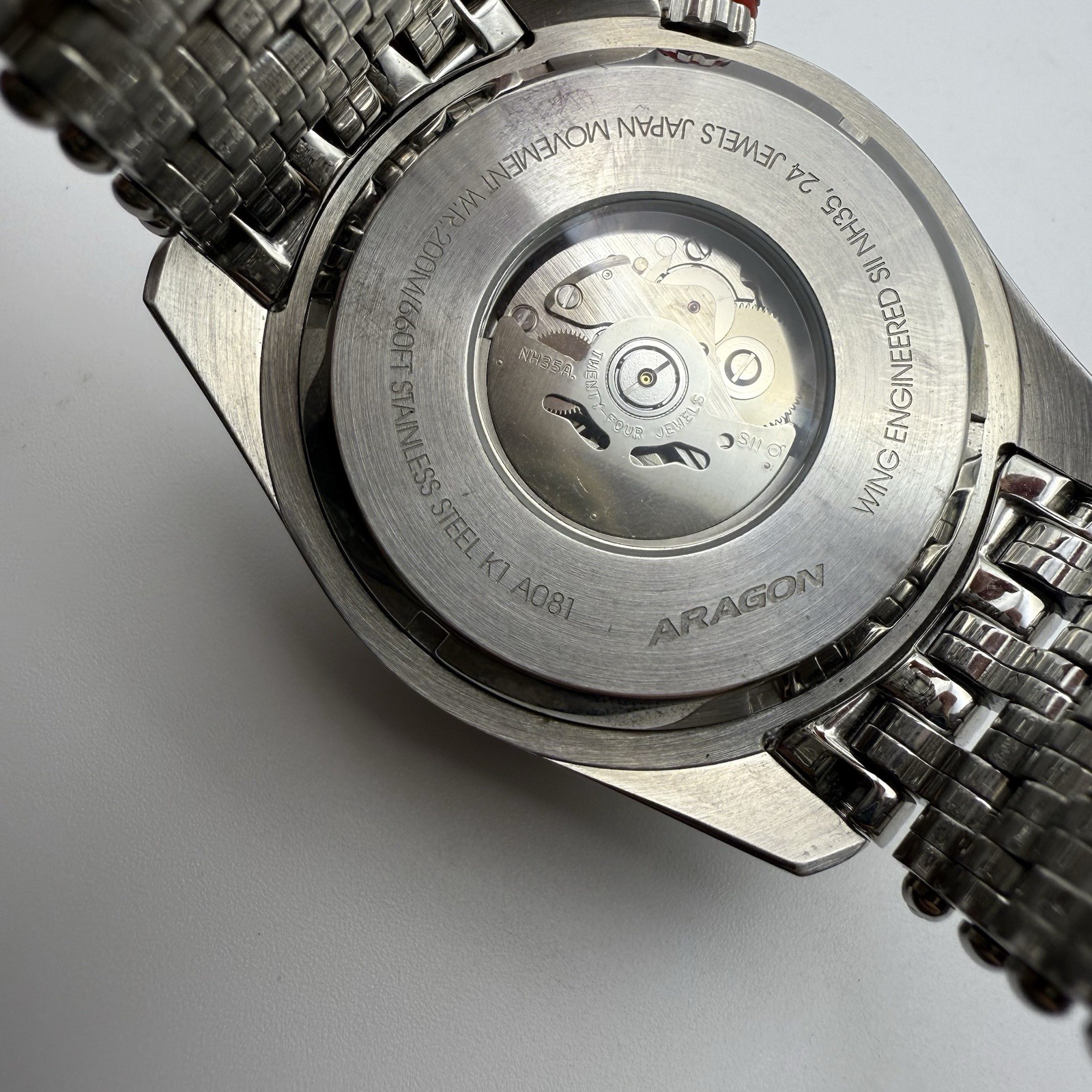 Aragon Sea Charger A081 Automatic Dive Watch Blue Dial NH35 200M 52mm Stainless