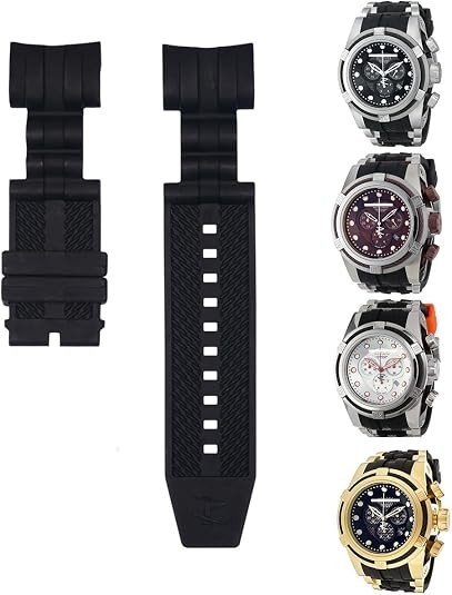 for Invicta Reserve Jason Taylor Bolt Zeus Watch Replacement Rubber Silicone …