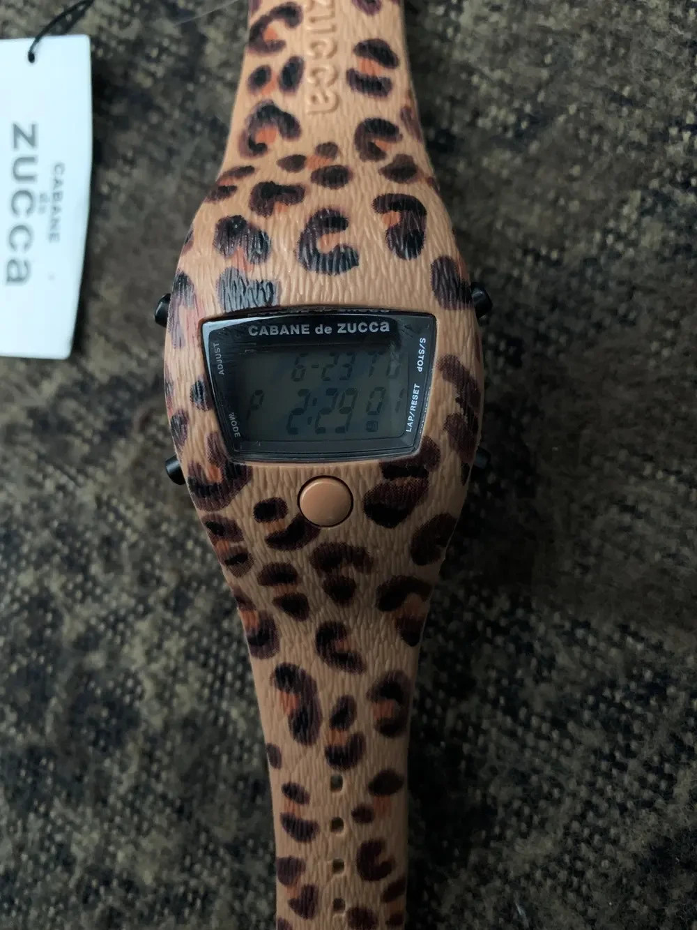 90s CABANEdeZUCCA by Issey Miyake Leopard Animal Print Watch