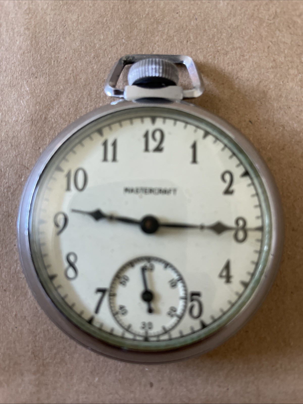 Mastercraft Mechanical Wind Up Vintage Pocket Watch In Good Condition