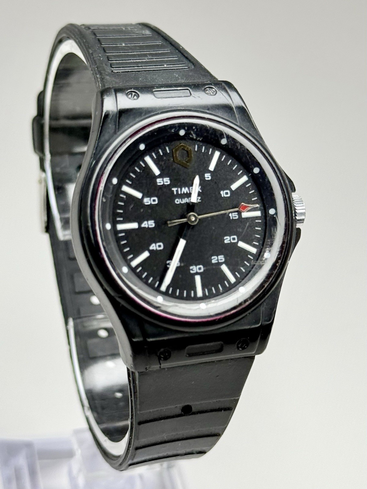 Vintage 1979 Timex Black Max Sport Quartz M Cell Wrist Watch 33mm Philippines