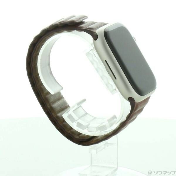 Sofmap Used Apple Watch Series 8 GPS 45mm Starlight Aluminum Case Amber Leather