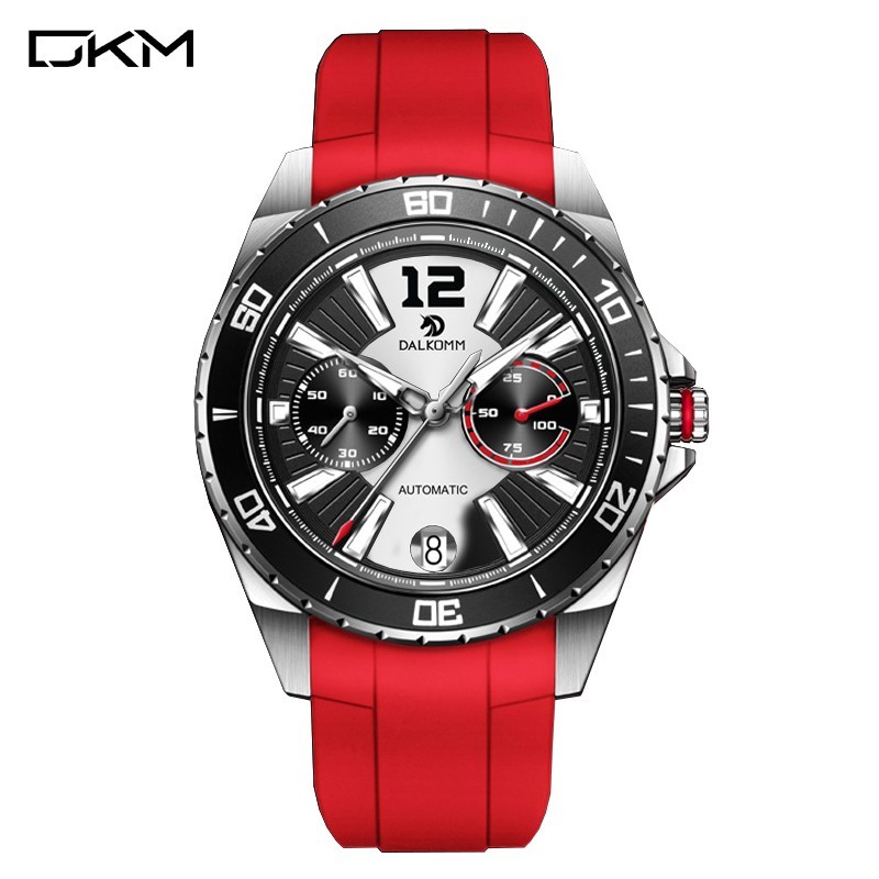 Dalkomm Automatic Mechanical Stainless Sapphire Calendar Luxury Men’s Watches