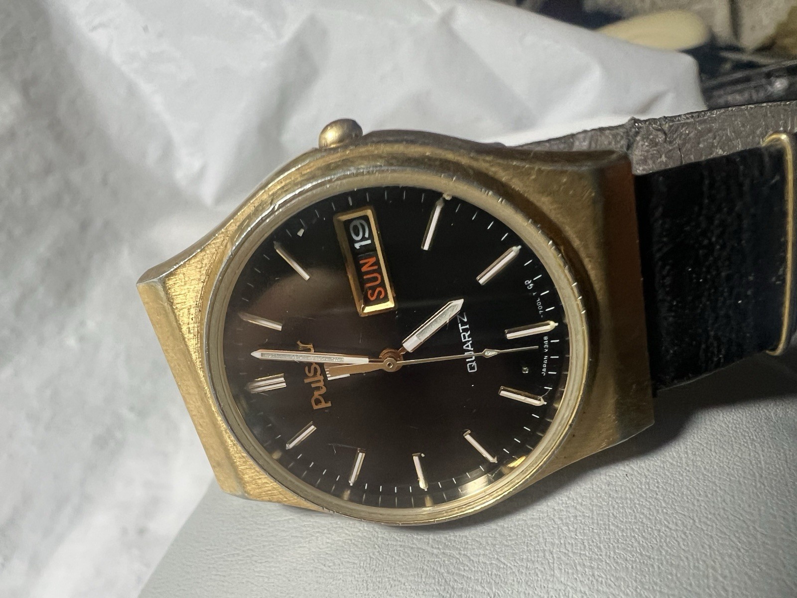 Pulsar By Seiko Vintage 1980’s,day/date,3mm,V348-7009,WR, gentlemen.