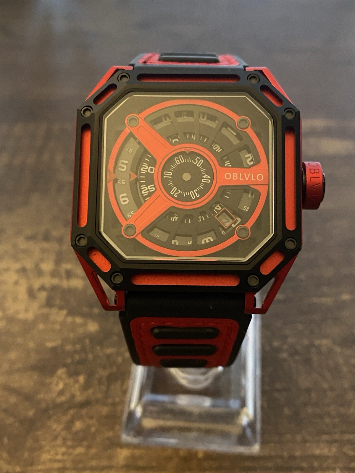 OBLVLO MYSTERY SKELETON WATCH, COOL UNIQUE FUTURISTIC SPACE AGE CRAZY HOUR ?