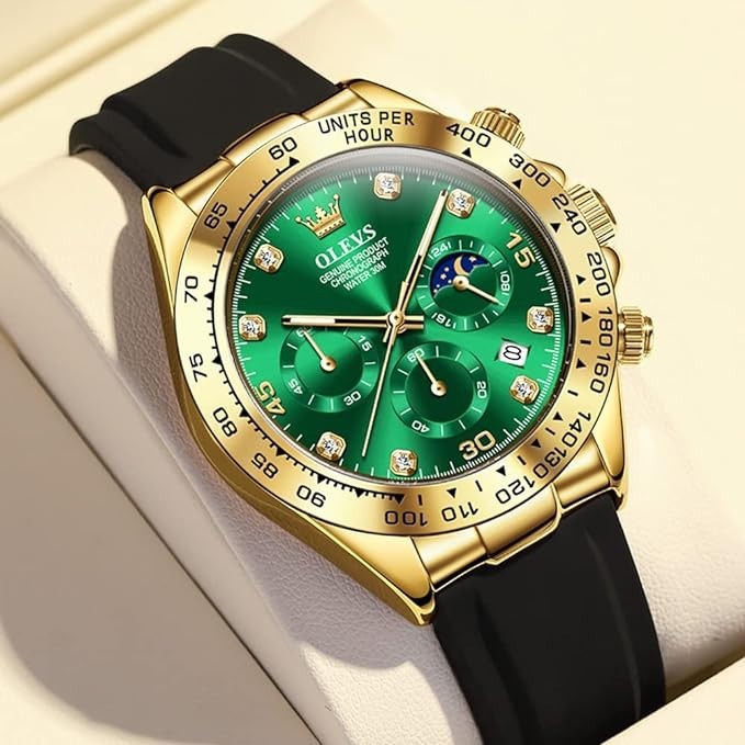 Waterproof Watch OLEVS Men’s Quartz Luxury Luminous Business Date Men Strap