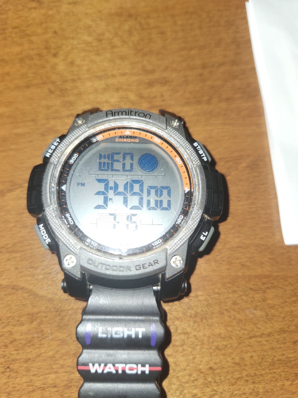 Armitron Outdoor Gear Digital Quartz Watch Black Rubber Band NEW BATTERY