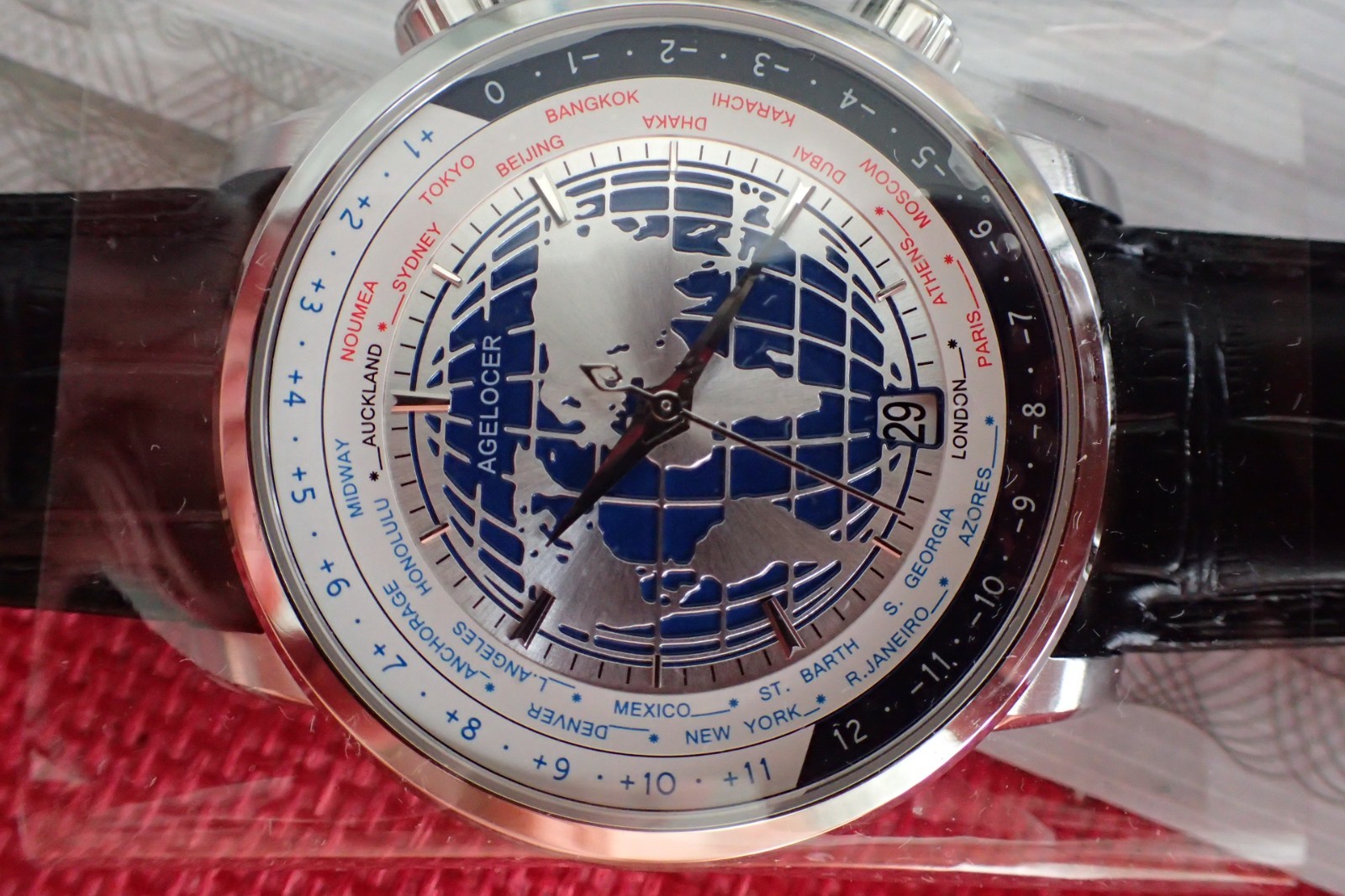 Agelocer World Time Genuine Watch Men’s Luxury Automatic Mechanical Watch