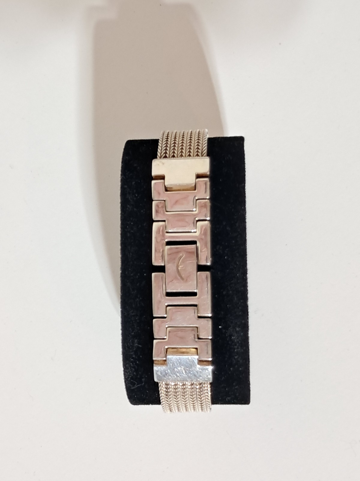 ECCLISSI Sterling Silver Bracelet Watch with Turquoise Face