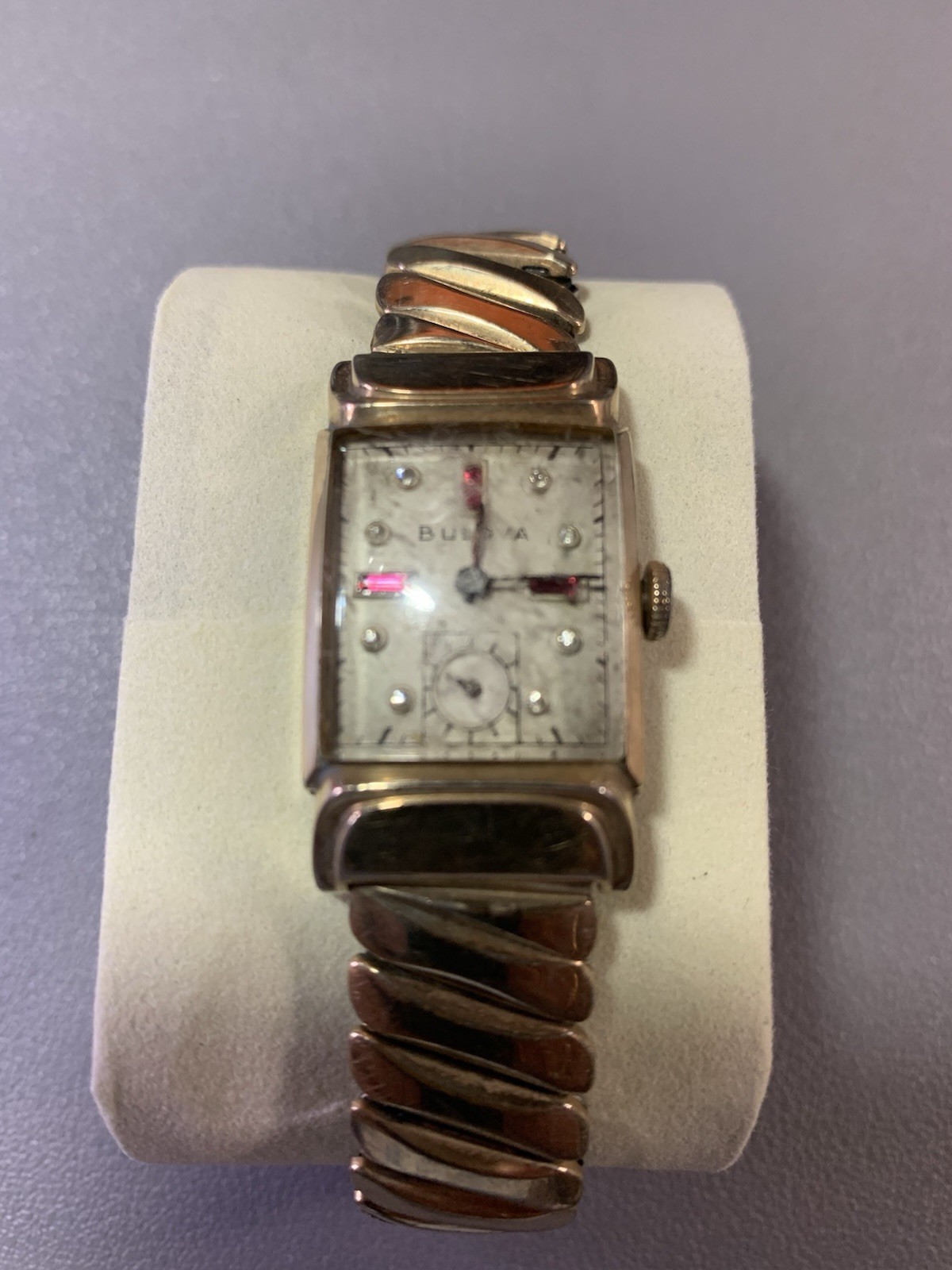 Vintage BULOVA watch, model 8AC, 17j, 10K RGP Bezel ,RUNNING