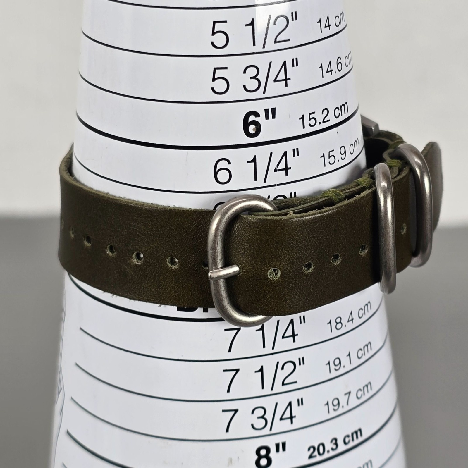 Hamilton Khaki 921980 Manual Wind Watch Black Dial Green Leather Strap Stainless