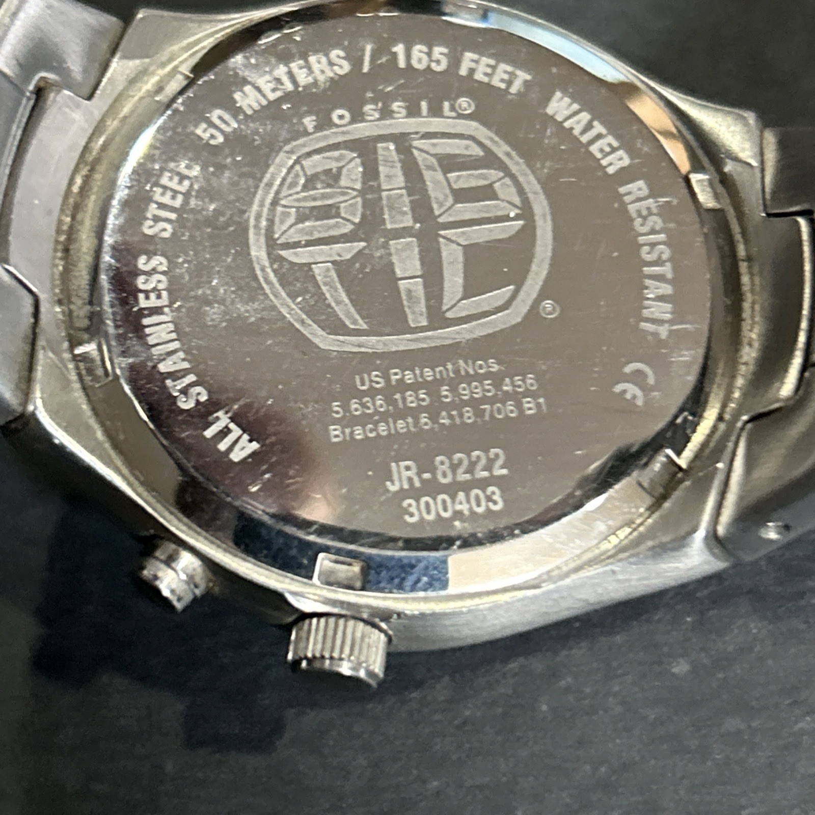 Fossil Big Tic JR-8222 Blue Flame Animated Dial Watch case number 300403 Works!