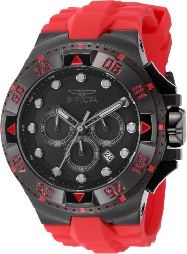 NEW Invicta Men’s 50mm EXCURSION Chronogrph Dial GREY/RED/BLACK 100m SS Watch