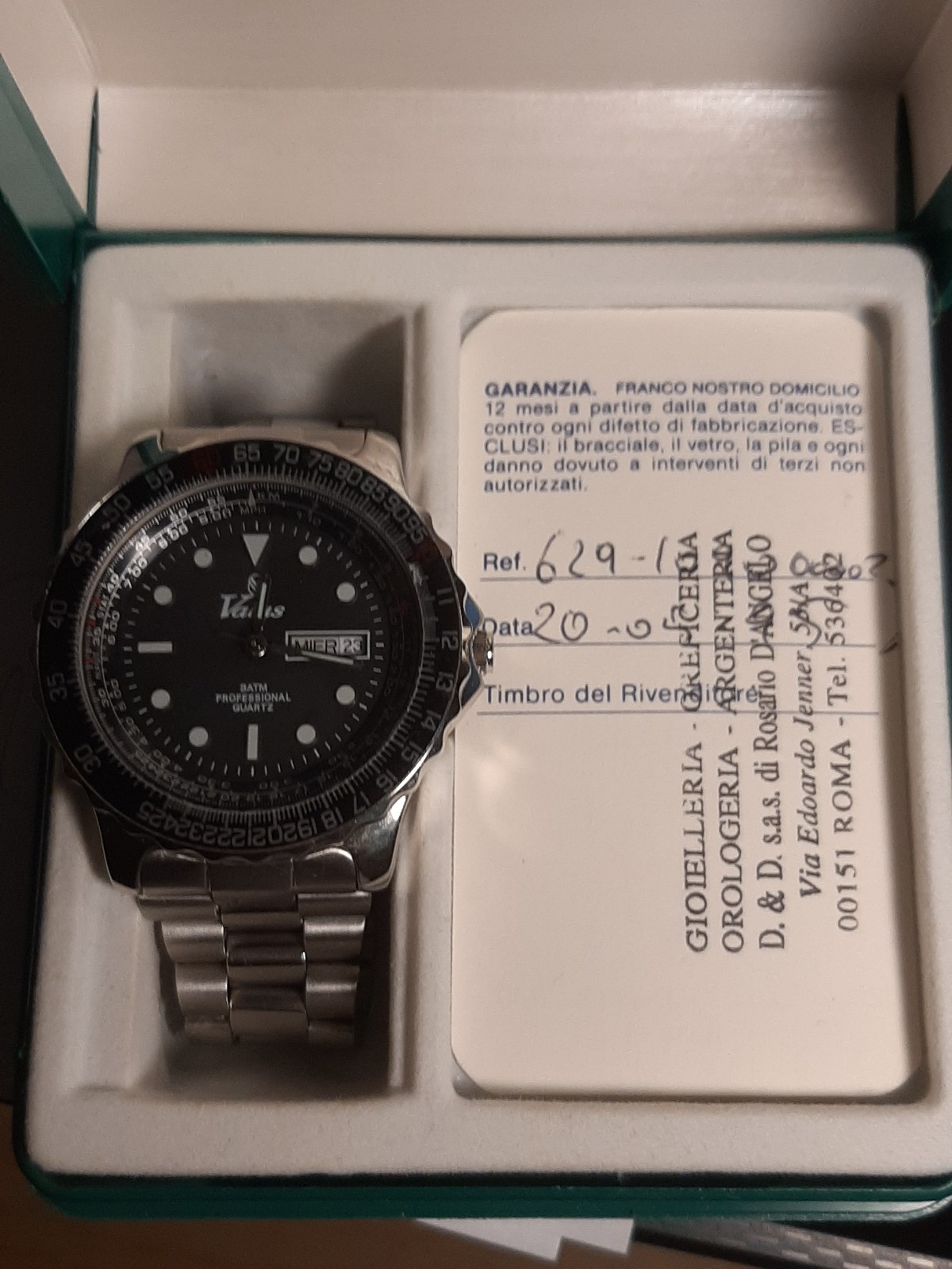 Valus Veglia Chronograph Watch Vintage 1990s/1999s New – Working.
