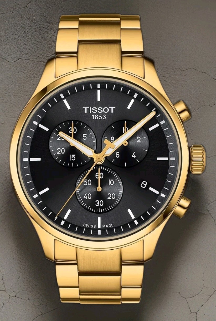 TISSOT Chrono XL Classic T116.617.33.051.00 Black Dial Gold Men’s Watch 45mm