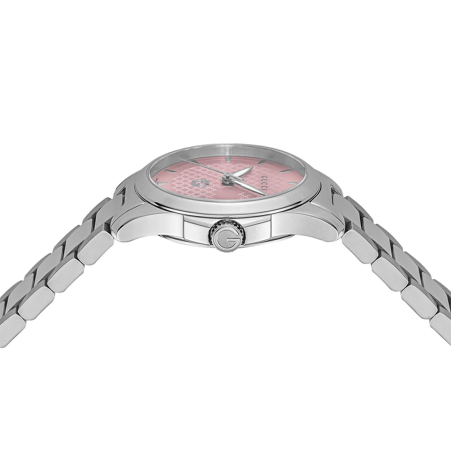 Gucci G-Timeless Pink Dial Stainless Steel Women’s Watch – YA1265047