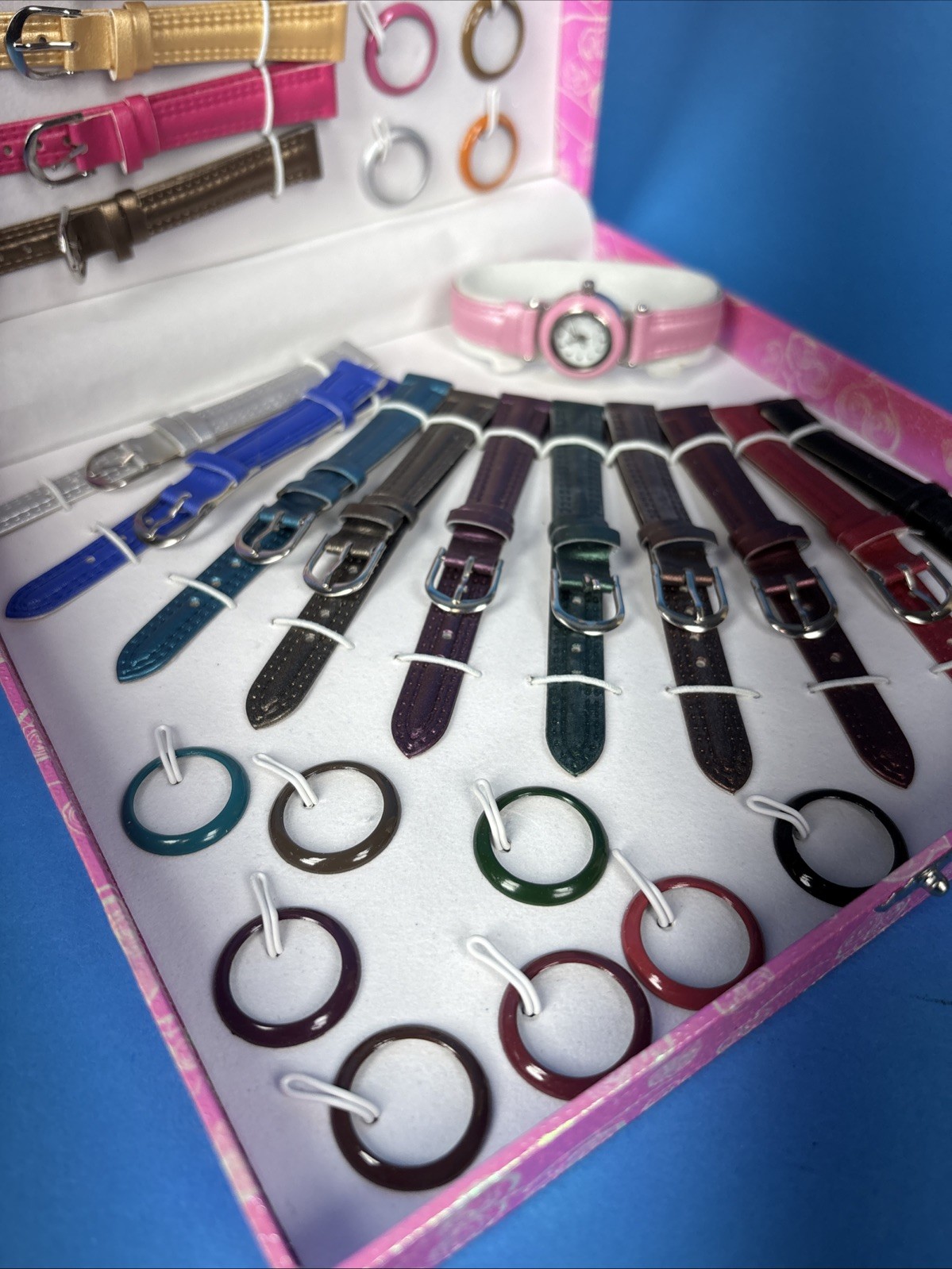Vintage Princes 41 Interchangeable Watch Set Multi Color Band and Bezels