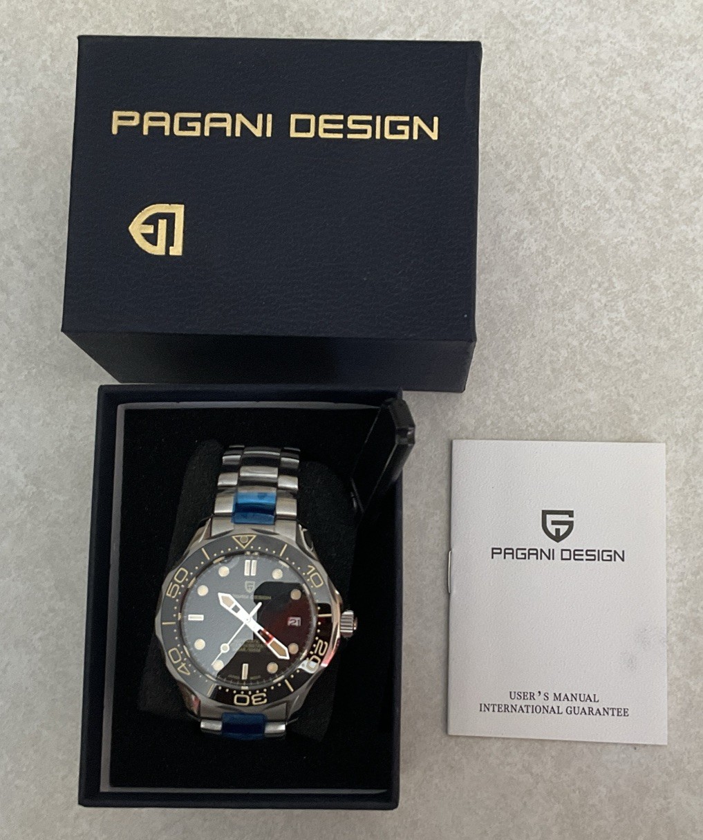 PAGANI DESIGN “ 007 “ 42MM DIVE WATCH *AUTO *STAINLESS *SAPPHIRE* JAPAN MOVT*NIB