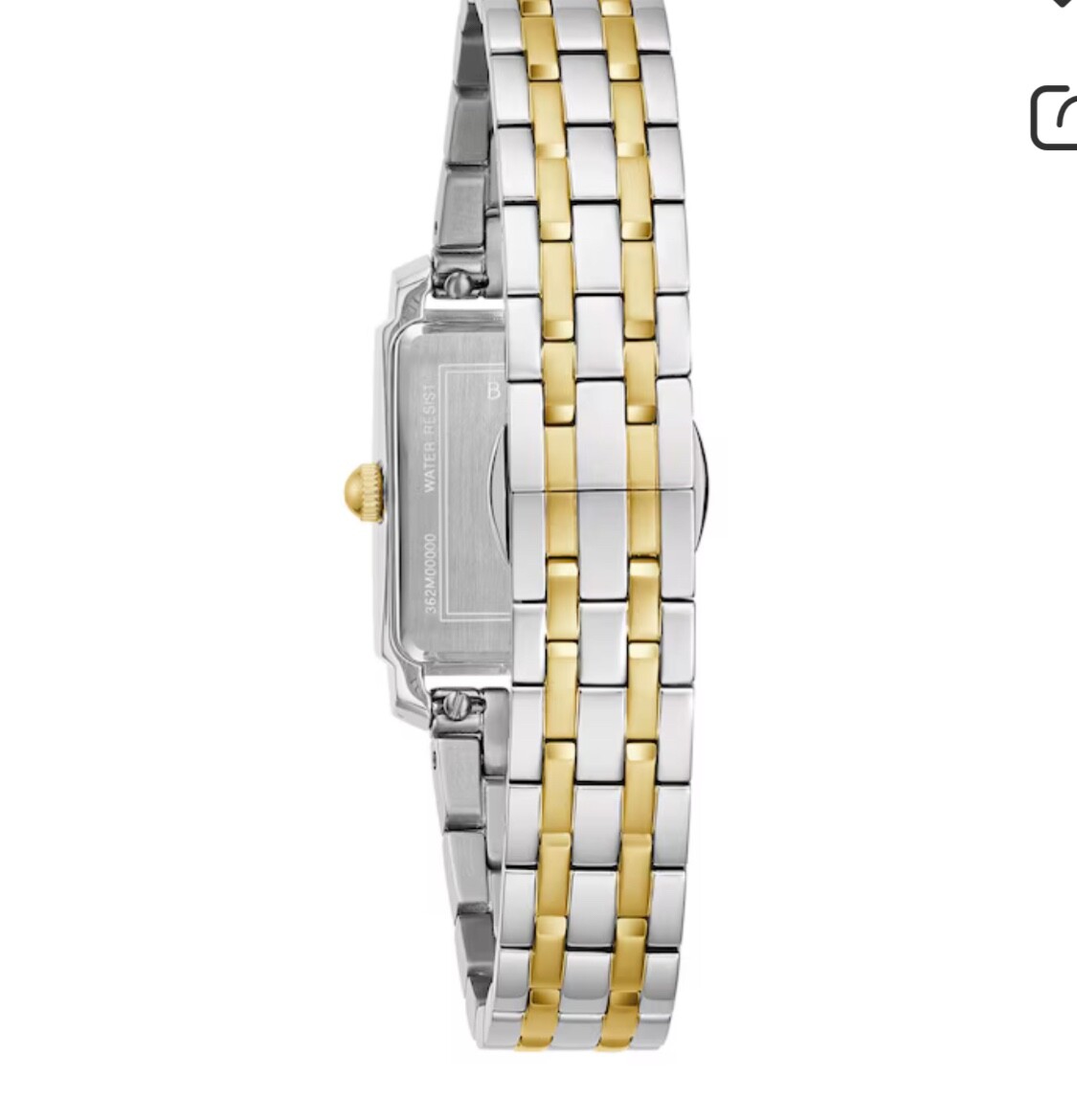 $395 Bulova Sutton Ladies Two-Tone Stainless Steel Watch 98L308 Dial SS Bracelet