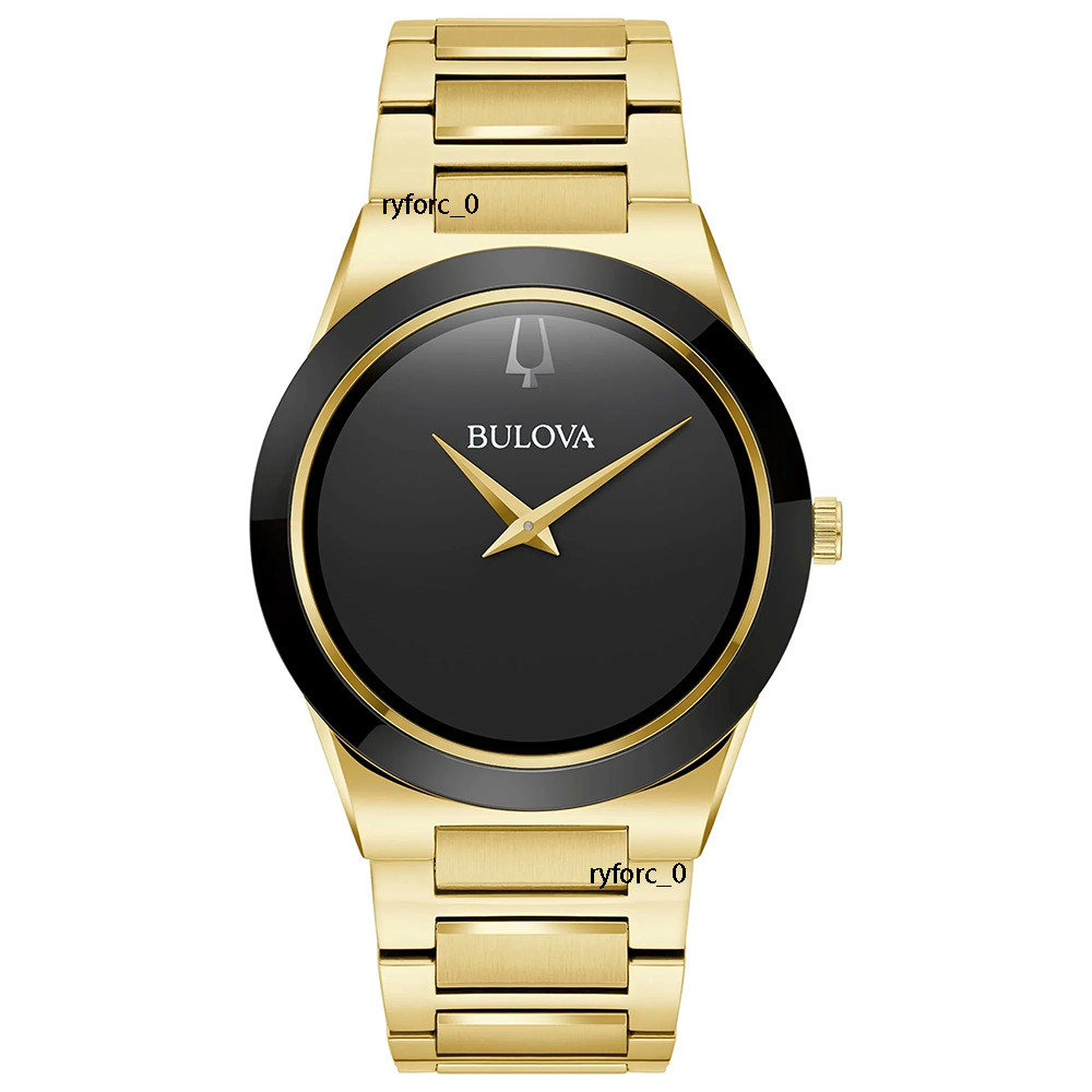 Bulova Millennia 97A183 41MM Men Watch Black Dial Gold Tone Stainless Steel Band