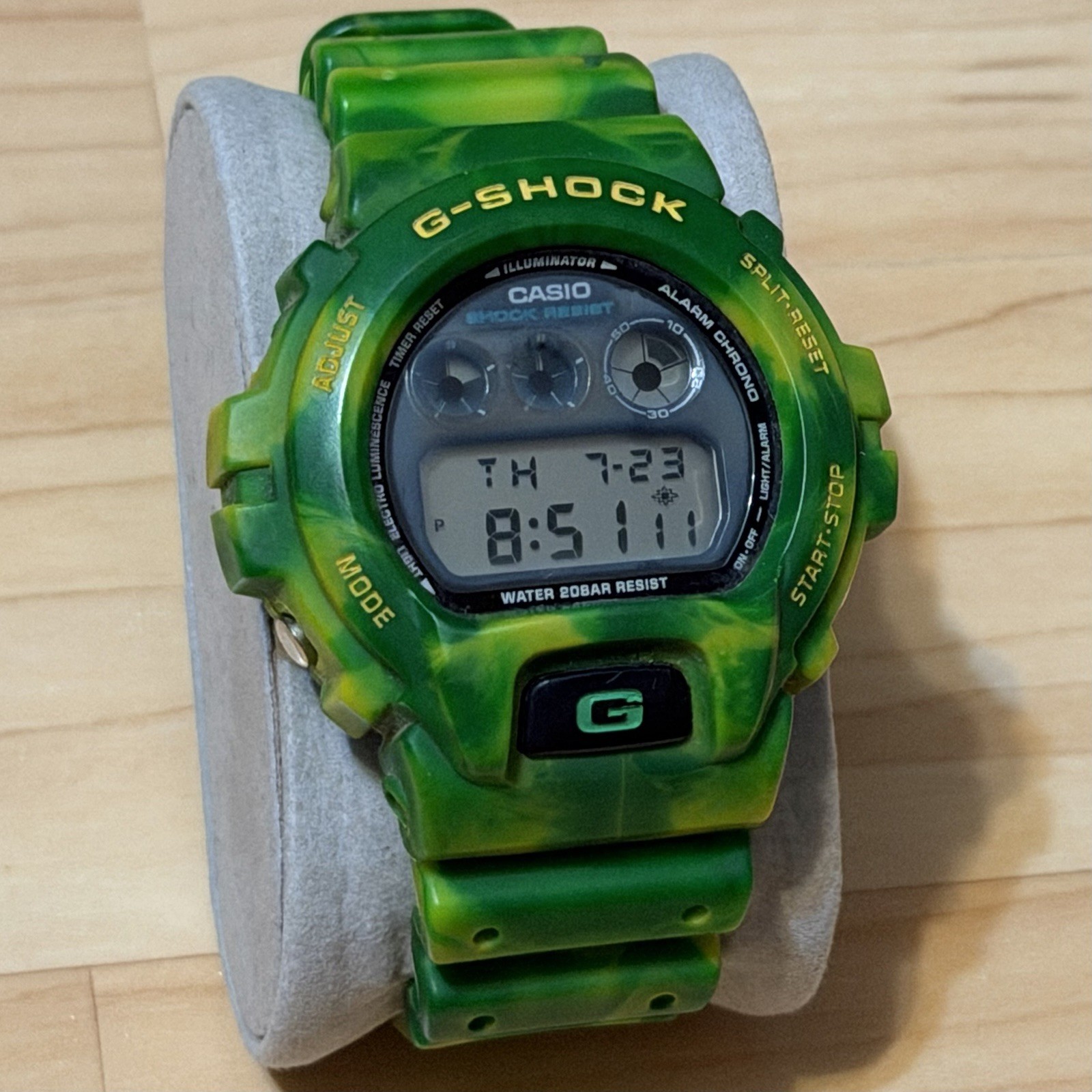 Casio G-Shock DW-6900MC-3 Jammin’ Colors Series Green Yellow Swirl Digital Watch