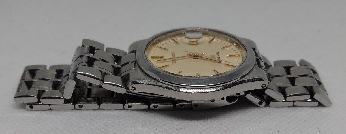 Grand Seiko 8N65-9010 Gold Dial Quartz 37mm Original Band Japan Used