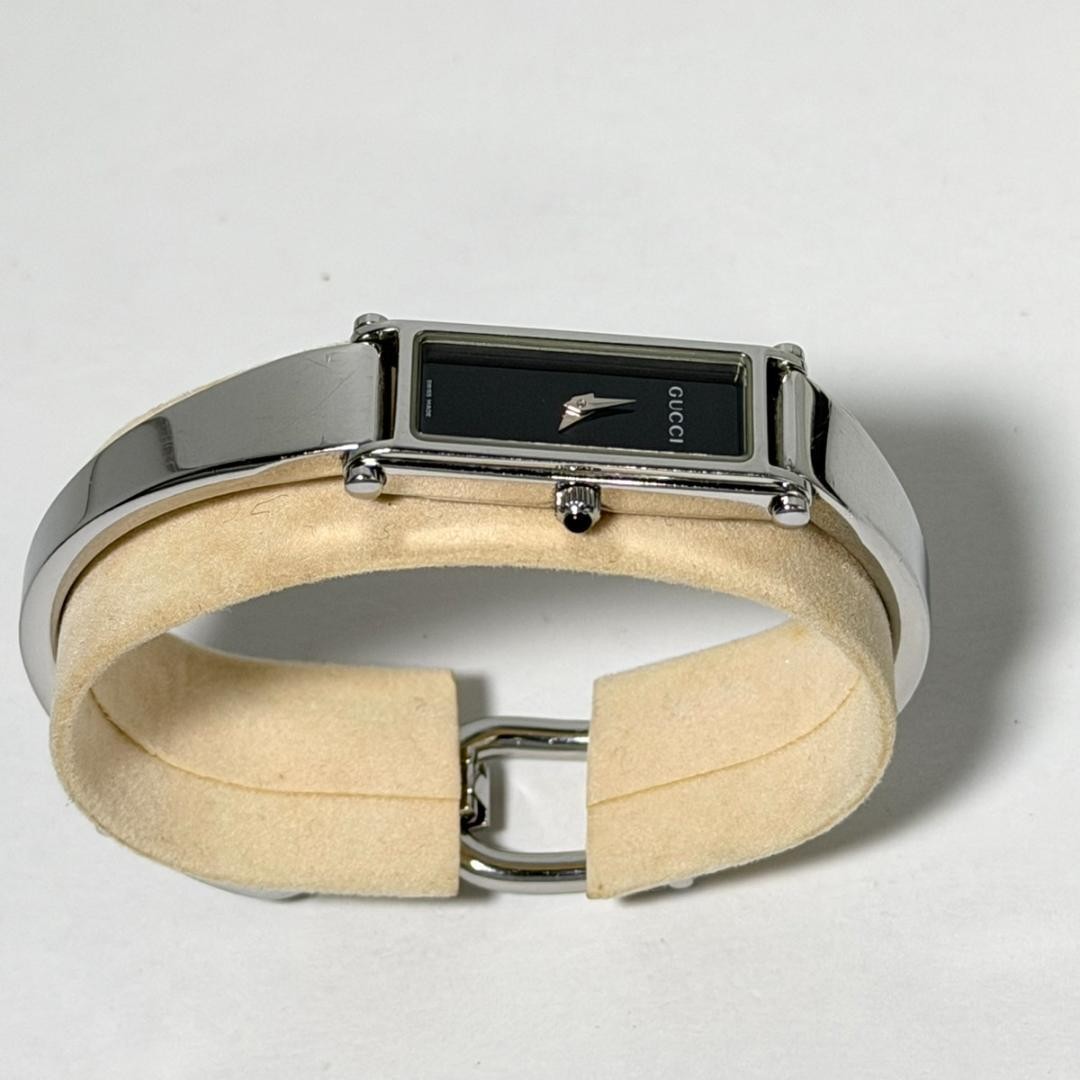 GUCCI 1500L Black Dial Quartz Bangle Watch Pre-Owned