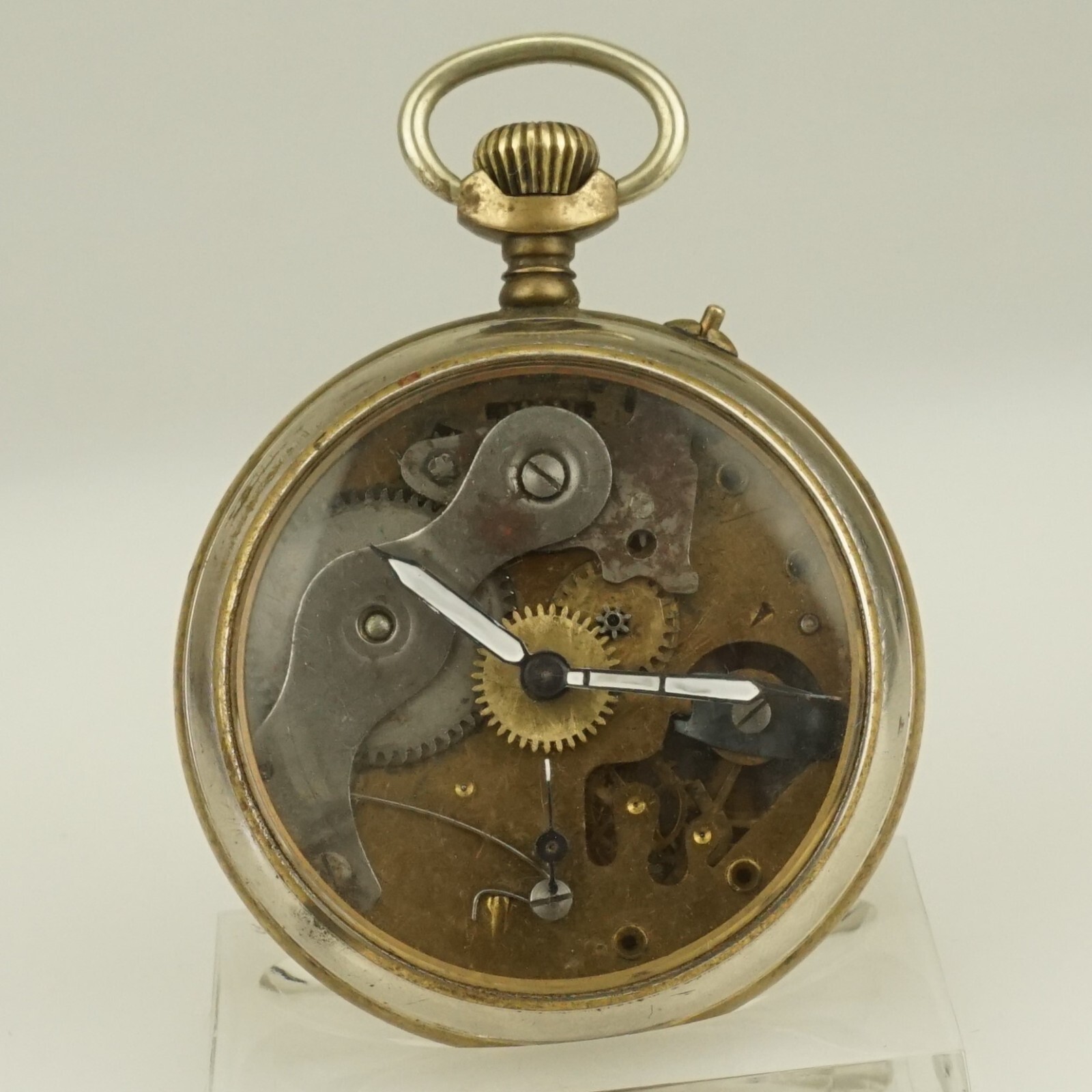 RARE! Skeleton Pocket Watch Men’s masonic no fusee duplex no dudley no repeater