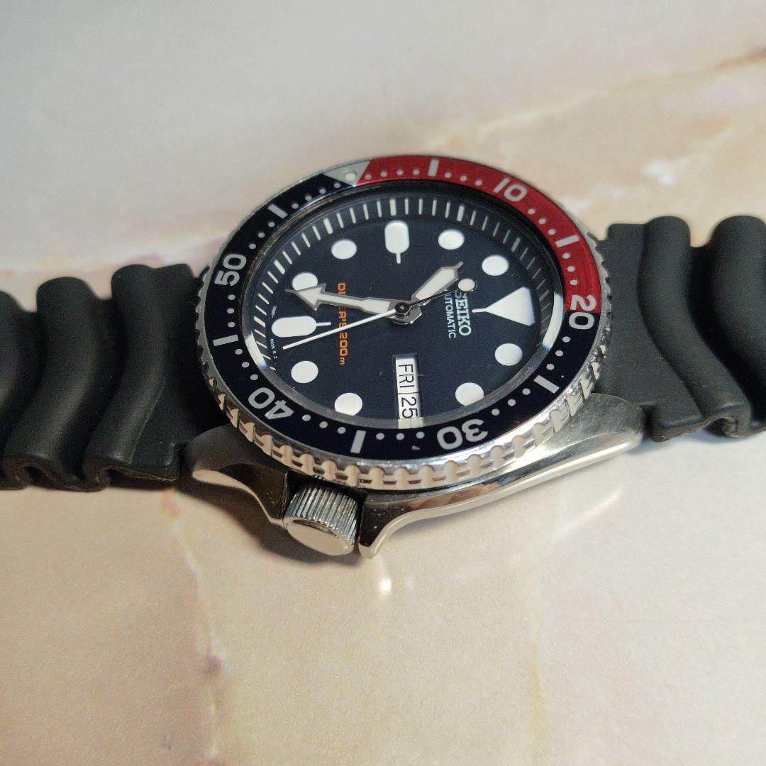 Seiko Diver 7S26-0020 Automatic Watch Vintage 42mm Black Dial Pepsi Bezel