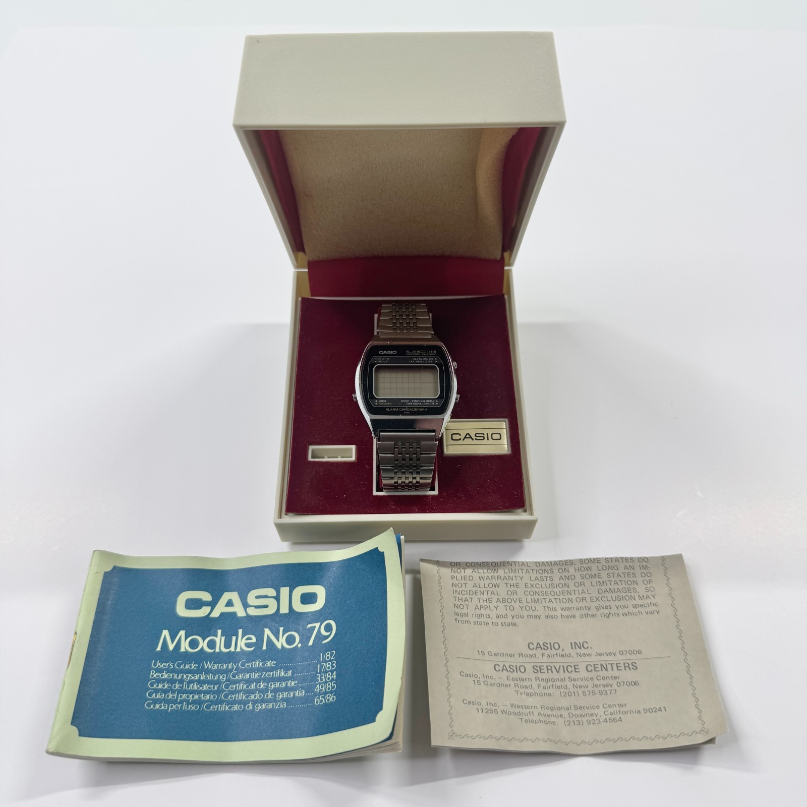 Vintage Casio 79QS-39 Calendar Digital Watch Japan w Box Manual – NEEDS BATTERY