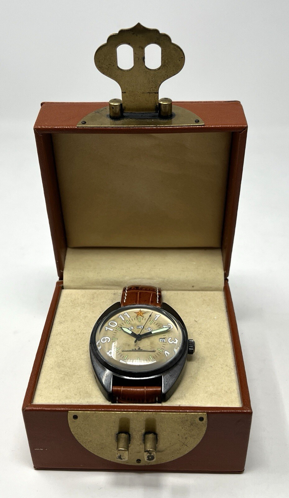 SHANGHAI TANG 21 Jewels Water Resistant Automatic Chinese Navy Watch