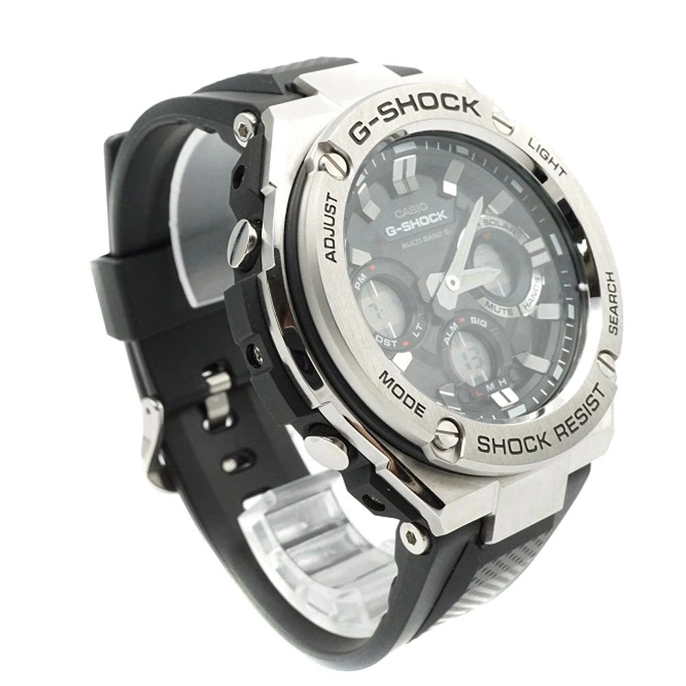 Casio GST W110 1AJF G SHOCK G Shock G STEEL Solar Radio Resin Band Used