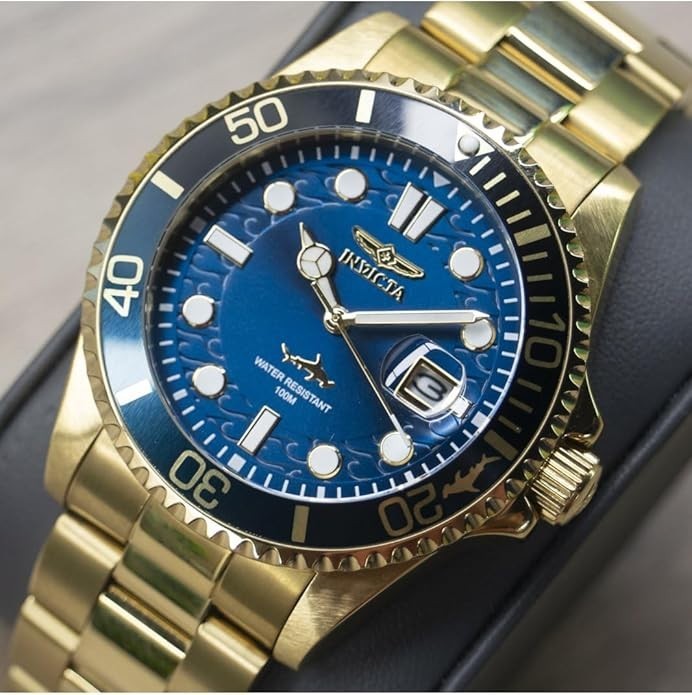 Reloj Para Hombre Invicta Dorado Elegante Uso Formal Casual Calidad TOP NUEVO