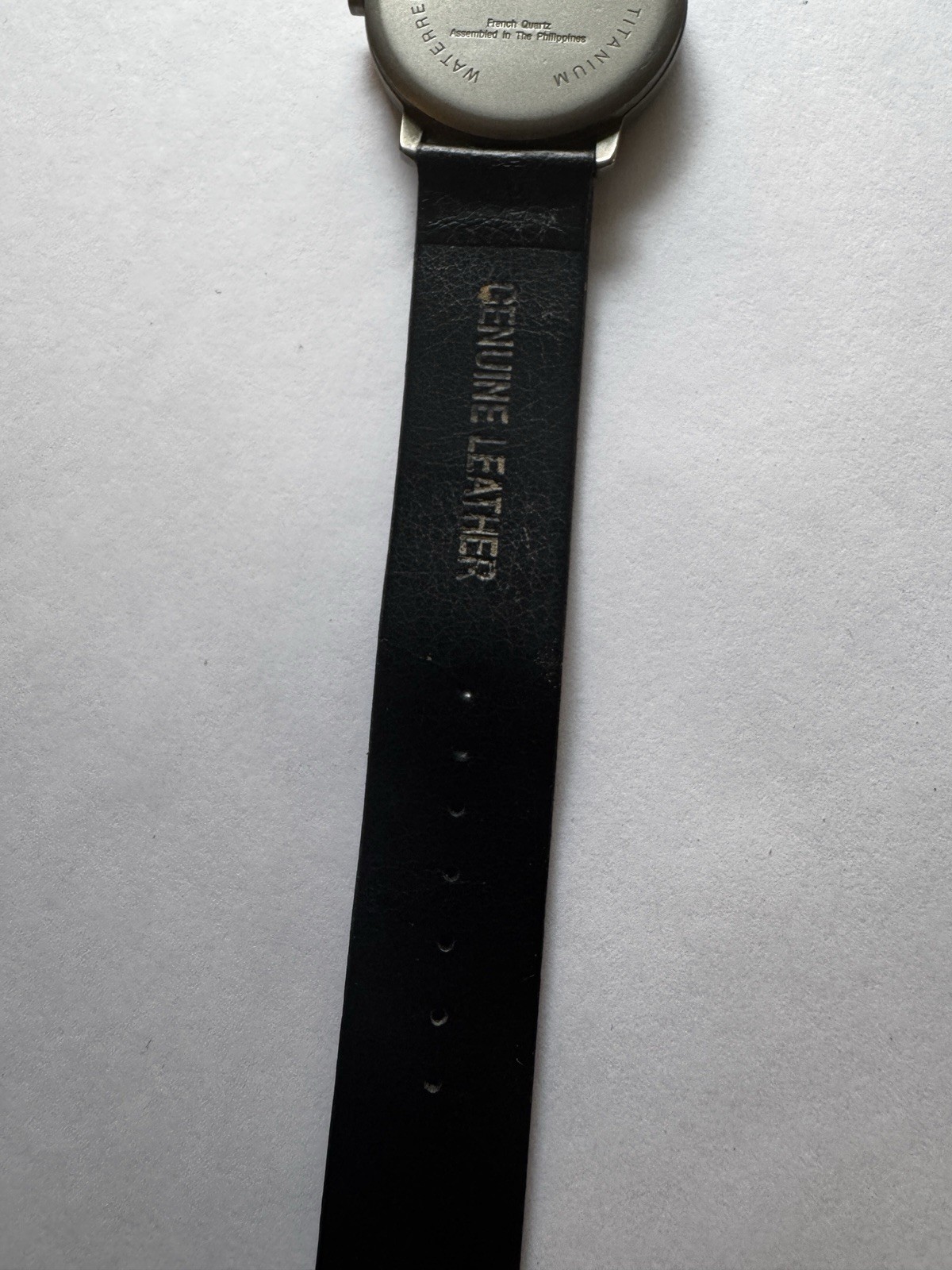 Boccia Titanium Wristwatch Black Leather Band Quartz Water-Resistant Analog Dial