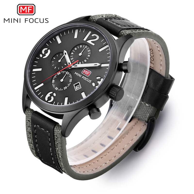 Mini focus Men Watch Quartz Sports Watches Male Nylon Strap Military Wrist Watch