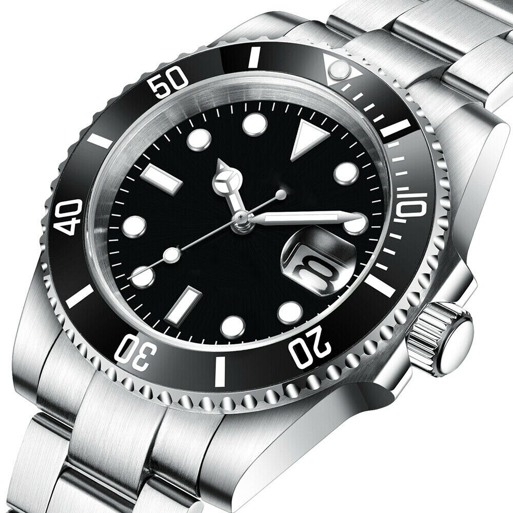 C3 Luminous Insert 38mm SUB Case NH35A Automatic Watch For Men Sapphire Glass