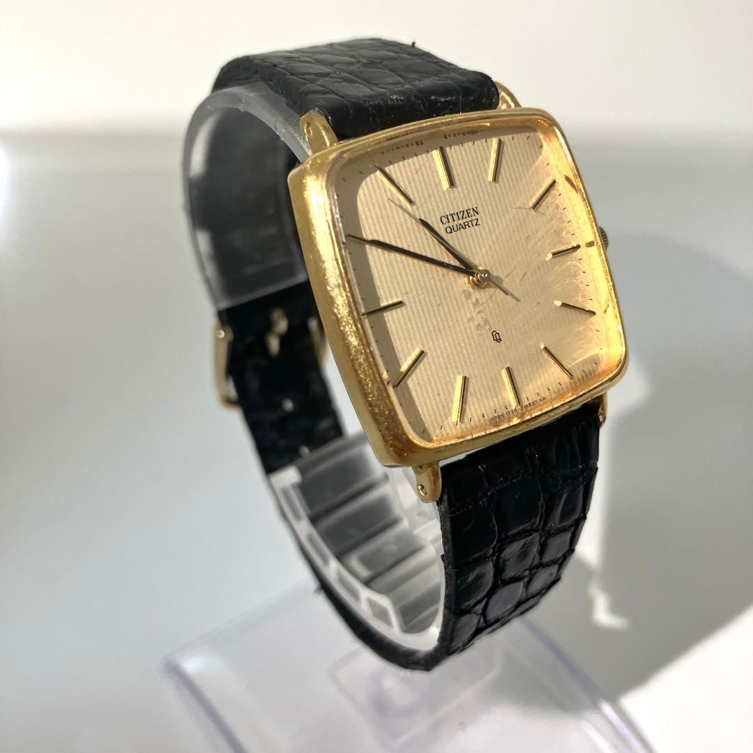 CITIZEN 4-212509 Analog Square Watch, Working Condition