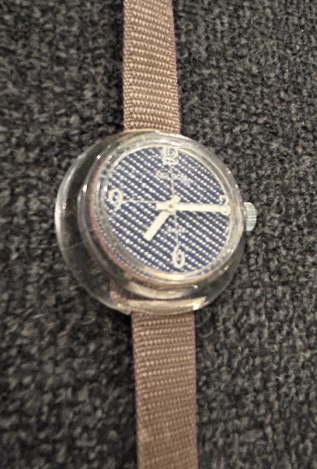 vintage Swiss see-through NELSON minimalist mechanical watch – working! nerdcore