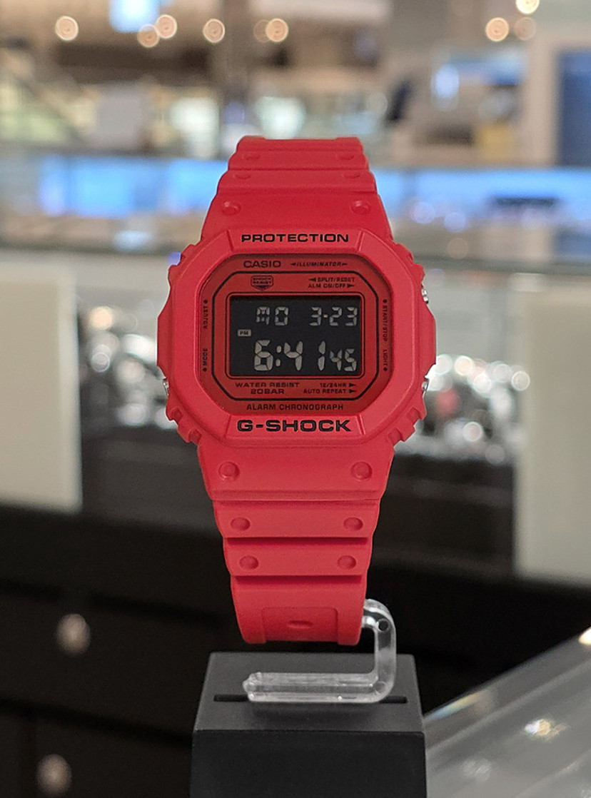 Casio G-Shock DW-5600RRB-4DR Iconic Red Digital Watch 200M 5-Year Battery