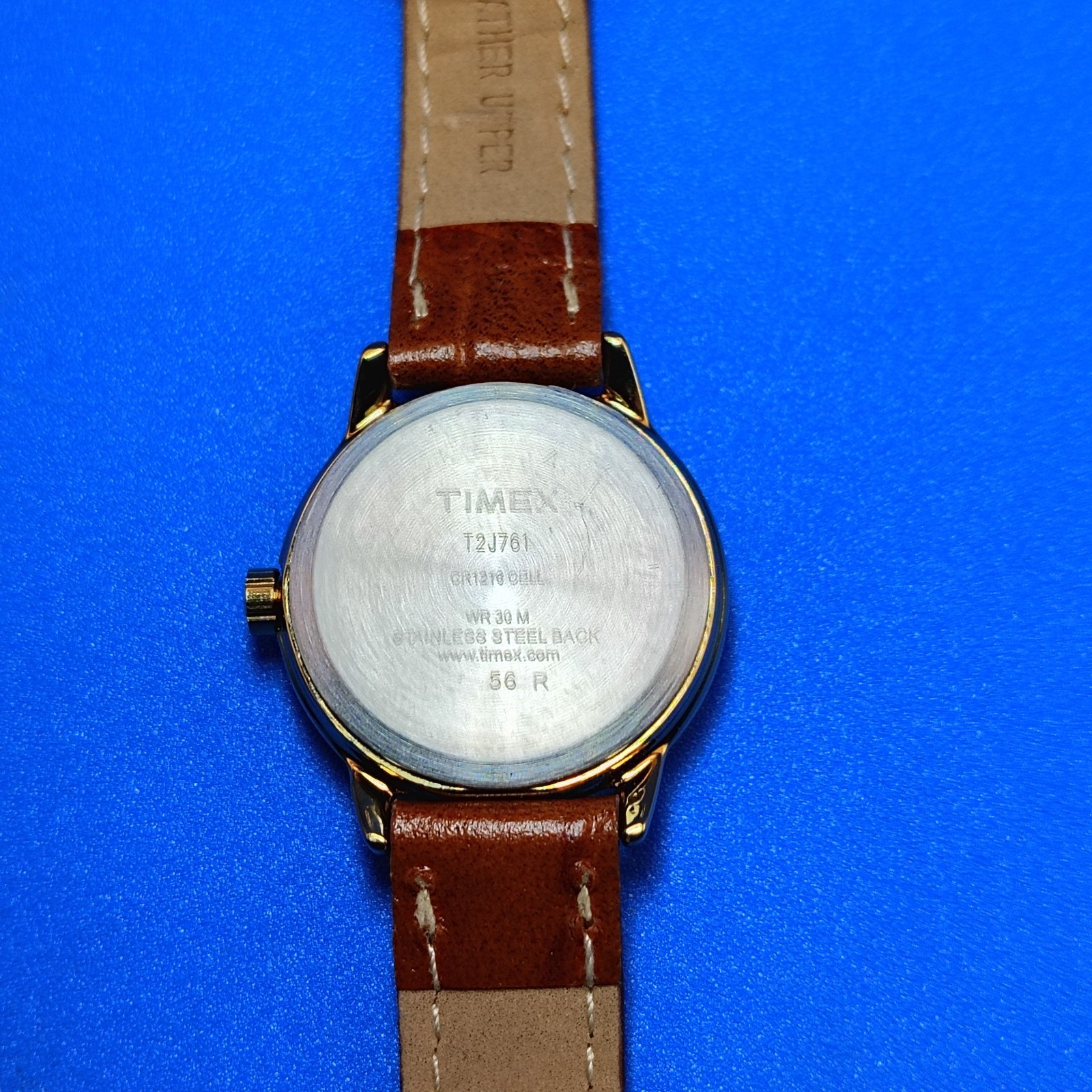 New! Vintage 2012 Timex Easy Reader Date 25mm Women’s Quartz Watch Leather NOS