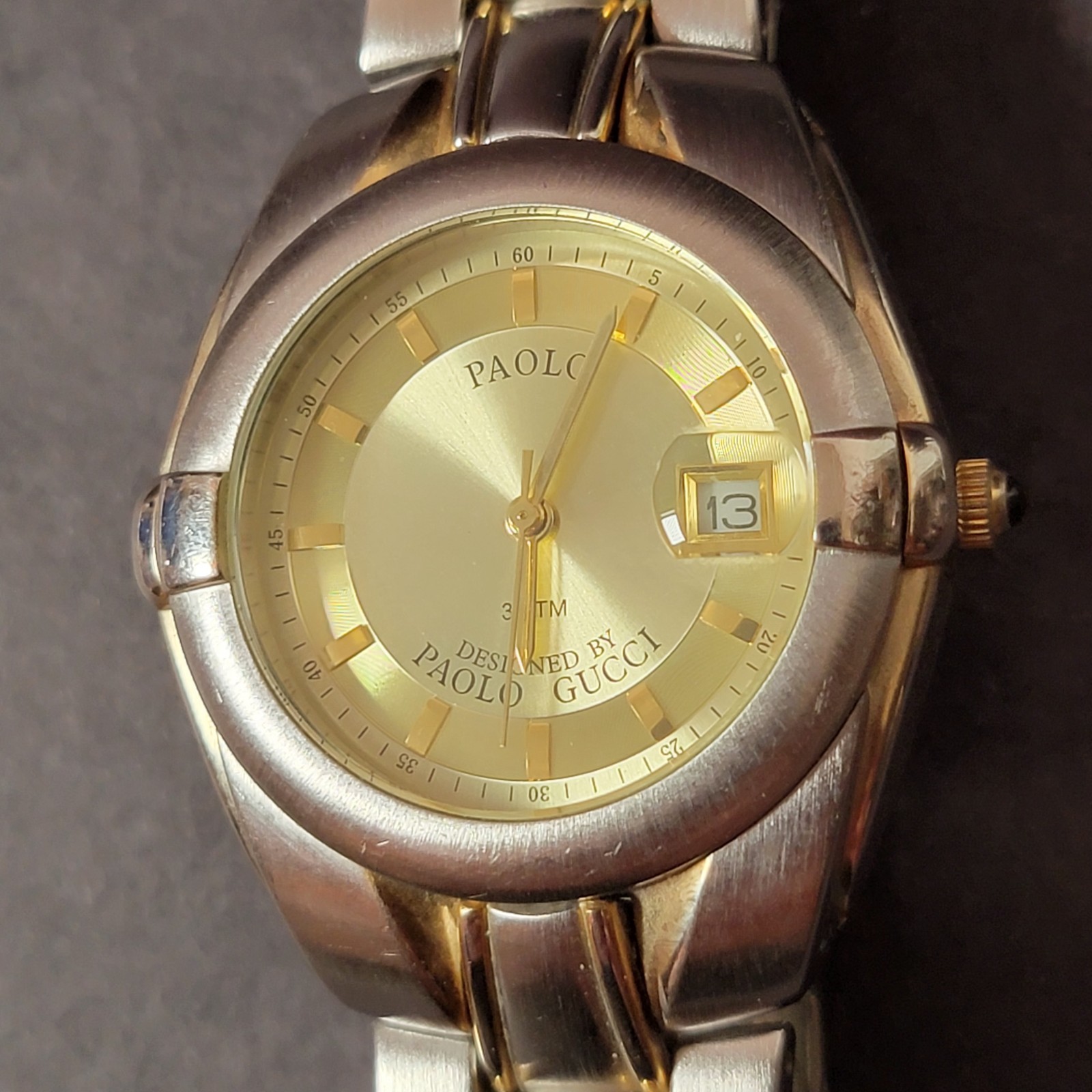 Paolo Gucci PG501TC Man Analog Wrist Watch Working Replaced Battery