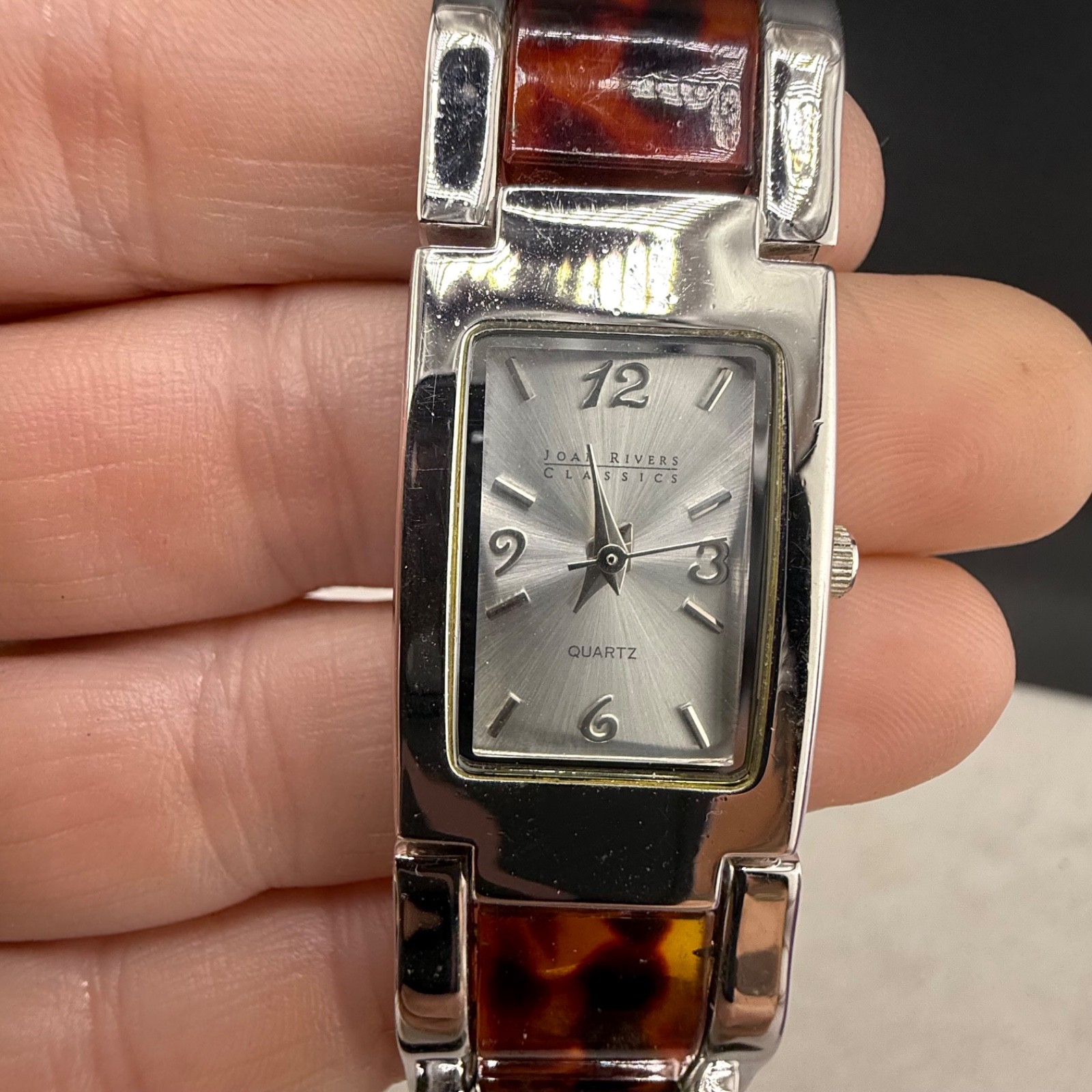 Vintage Joan Rivers Classics Watch Silver Tone UNTESTED