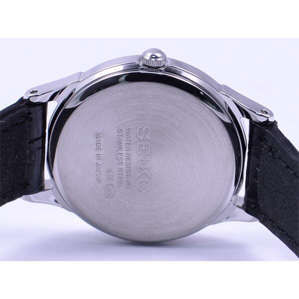 SEIKO SELECTION STTC005 SPIRIT Analog Quartz Watch Black Leather Band 23.9mm New