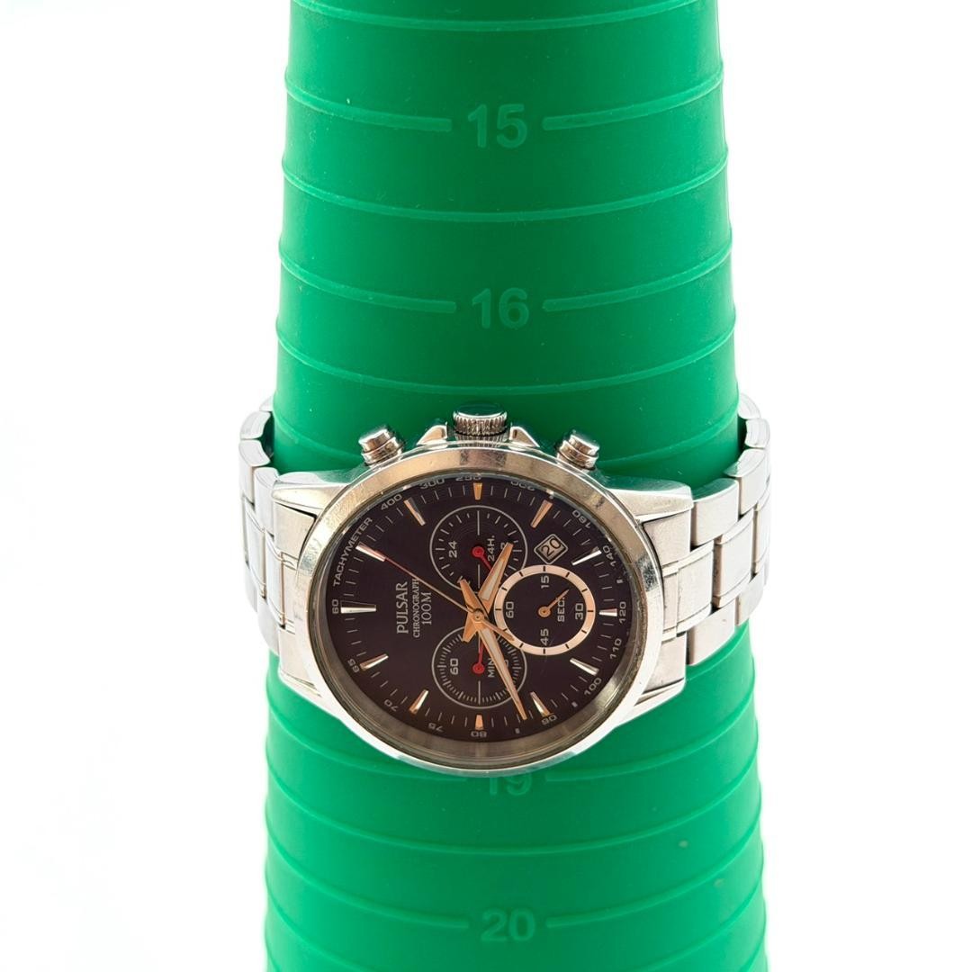 Seiko Pulsar Chronograph Date Watch, New Battery, Men’s, Working Condition