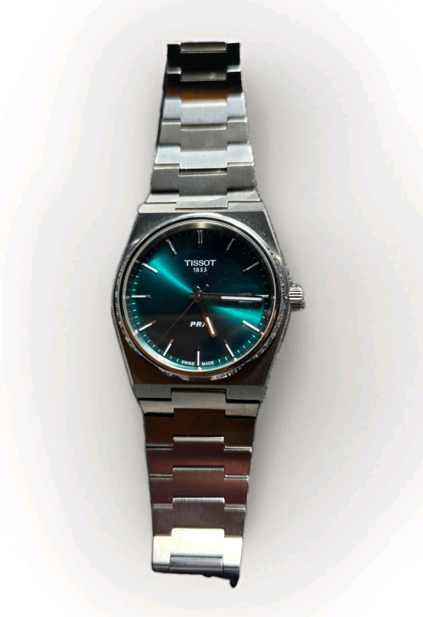 Tissot PRX 40mm Green Dial Swiss Quartz Stainless Steel Watch T137.410 Excellent