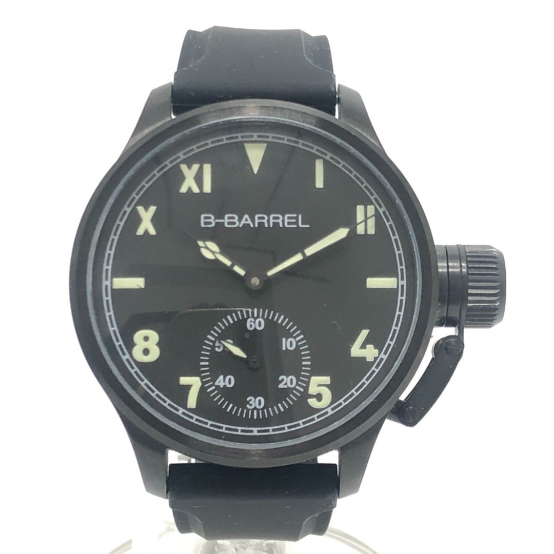 B-Barrel Small Second Manual Watch Rubber Strap Used Black 47mm From Japan From