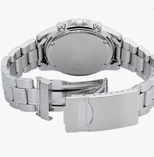Seiko SND367PC Black Silver Chronograph Quartz Men’s Watch