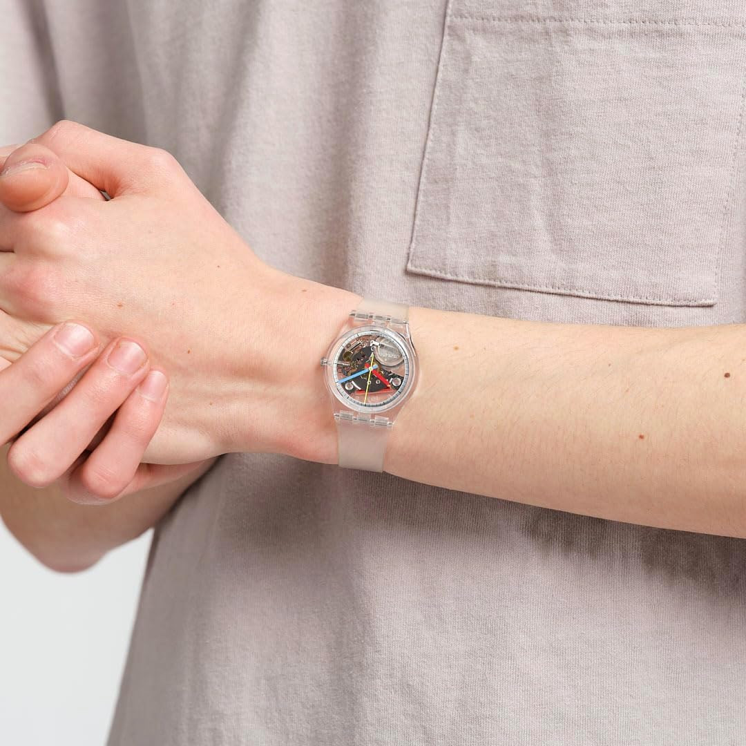 Gent Biosourced Unisex Watch Casual Polymer Transparent Quartz Waterproof Clearl
