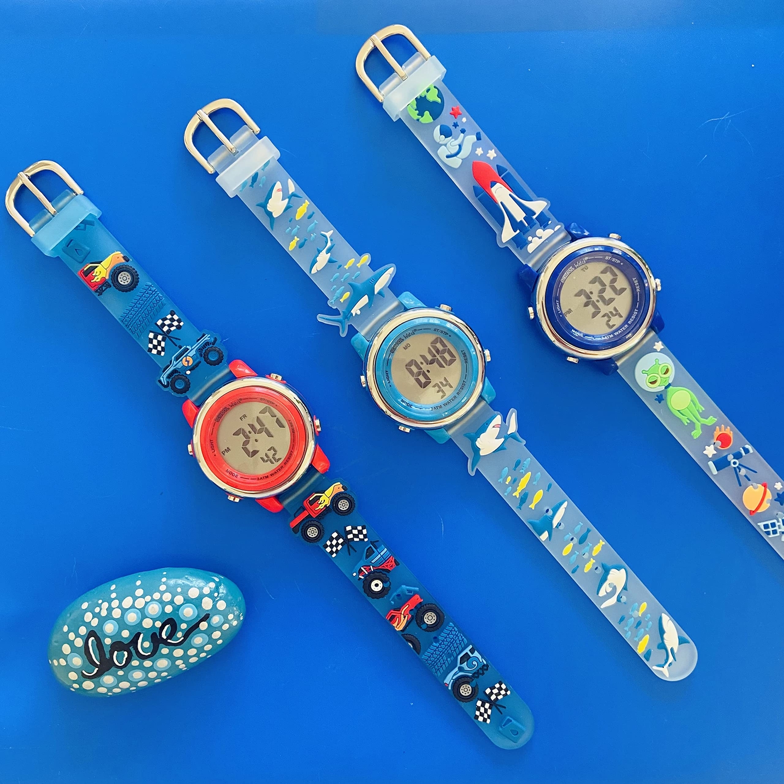 Monster Truck 3D Digital Light Up Watch for Boys – Waterproof School Watch
